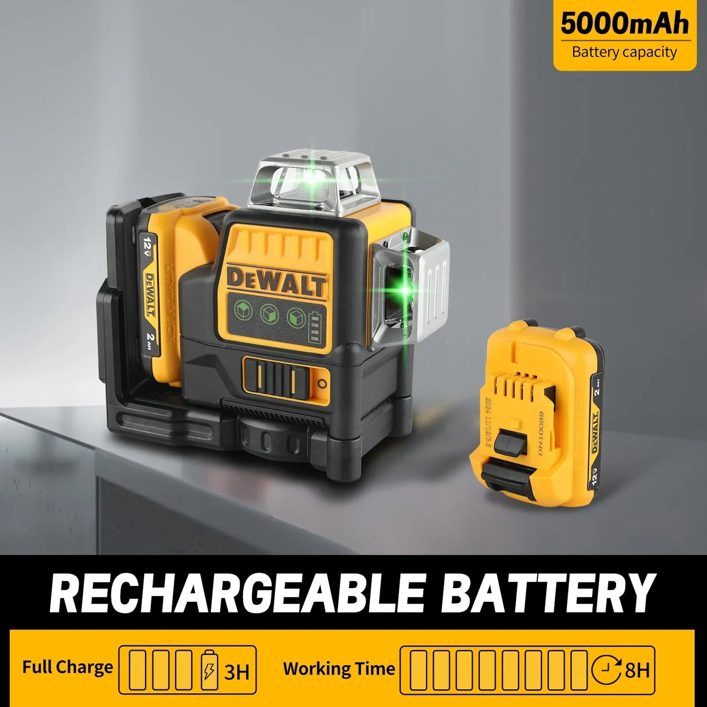 DeWalt Laser Level Multi-line Green Self-Levelling DCE0811D